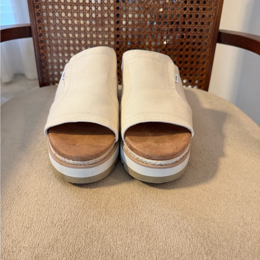 Toms Cream Slip-On Sandals